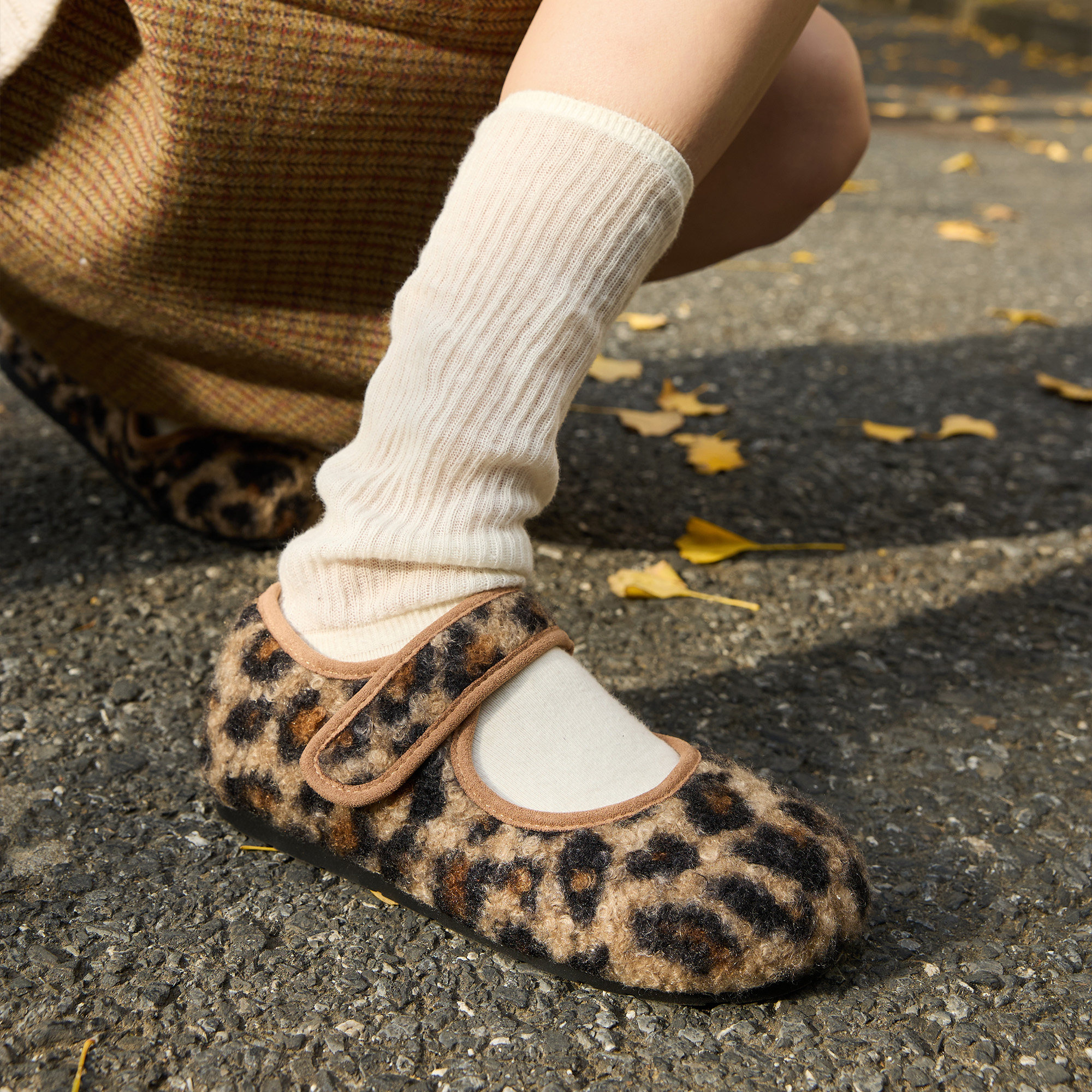 【叶小欧】冬季保暖毛毛鞋韩版玛丽珍女鞋外穿一脚蹬魔术贴加绒鞋,女鞋,玛丽珍鞋,淘宝优惠券,粉丝福利购,淘宝优惠卷