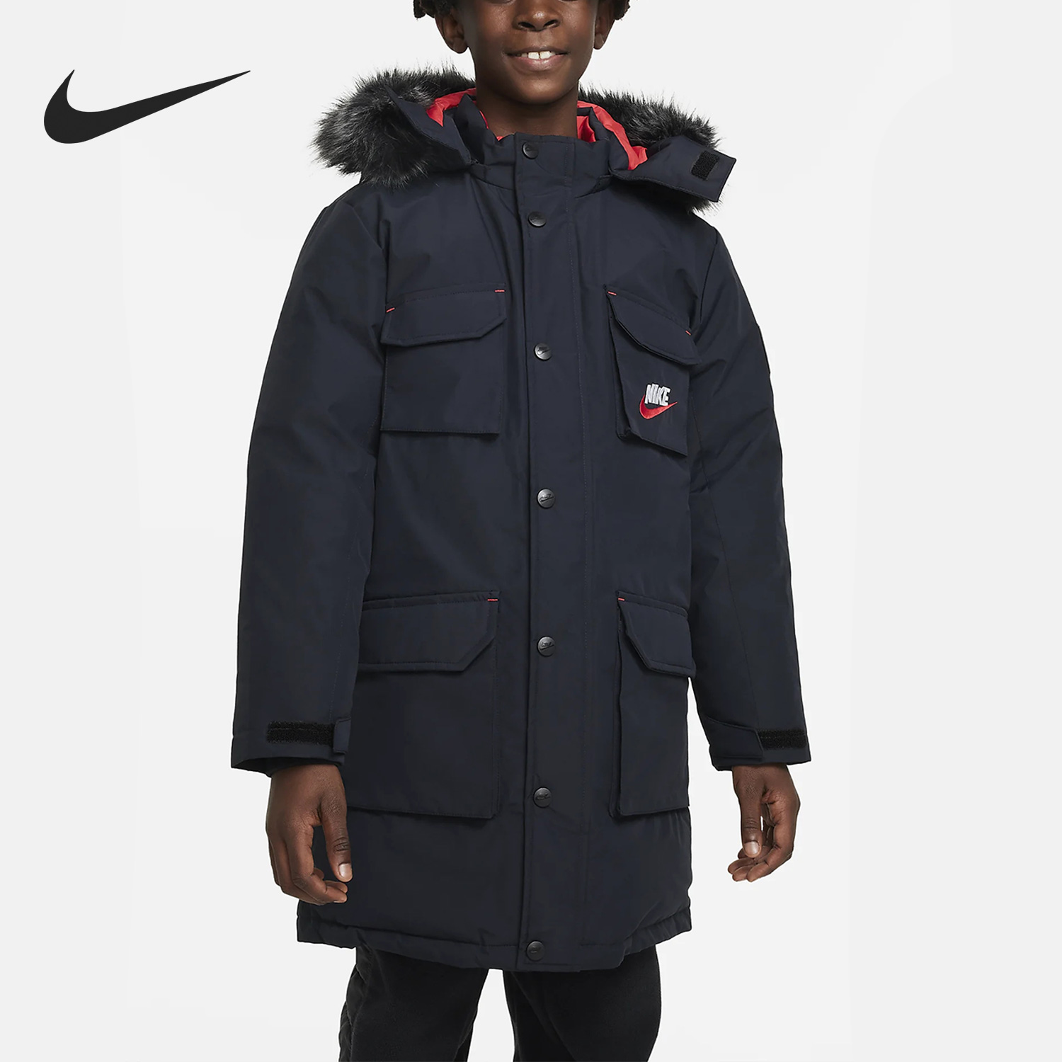 Nike/耐克正品冬季新款大童休闲保暖运动羽绒服DZ9724-010