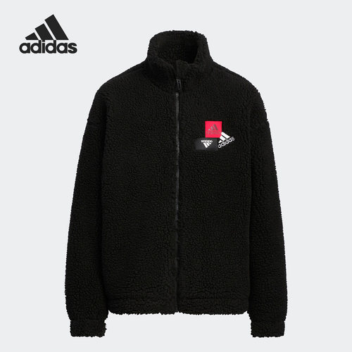 Adidas/阿迪达斯正品冬季新款大童摇粒绒宽松保暖运动外套 HM5179