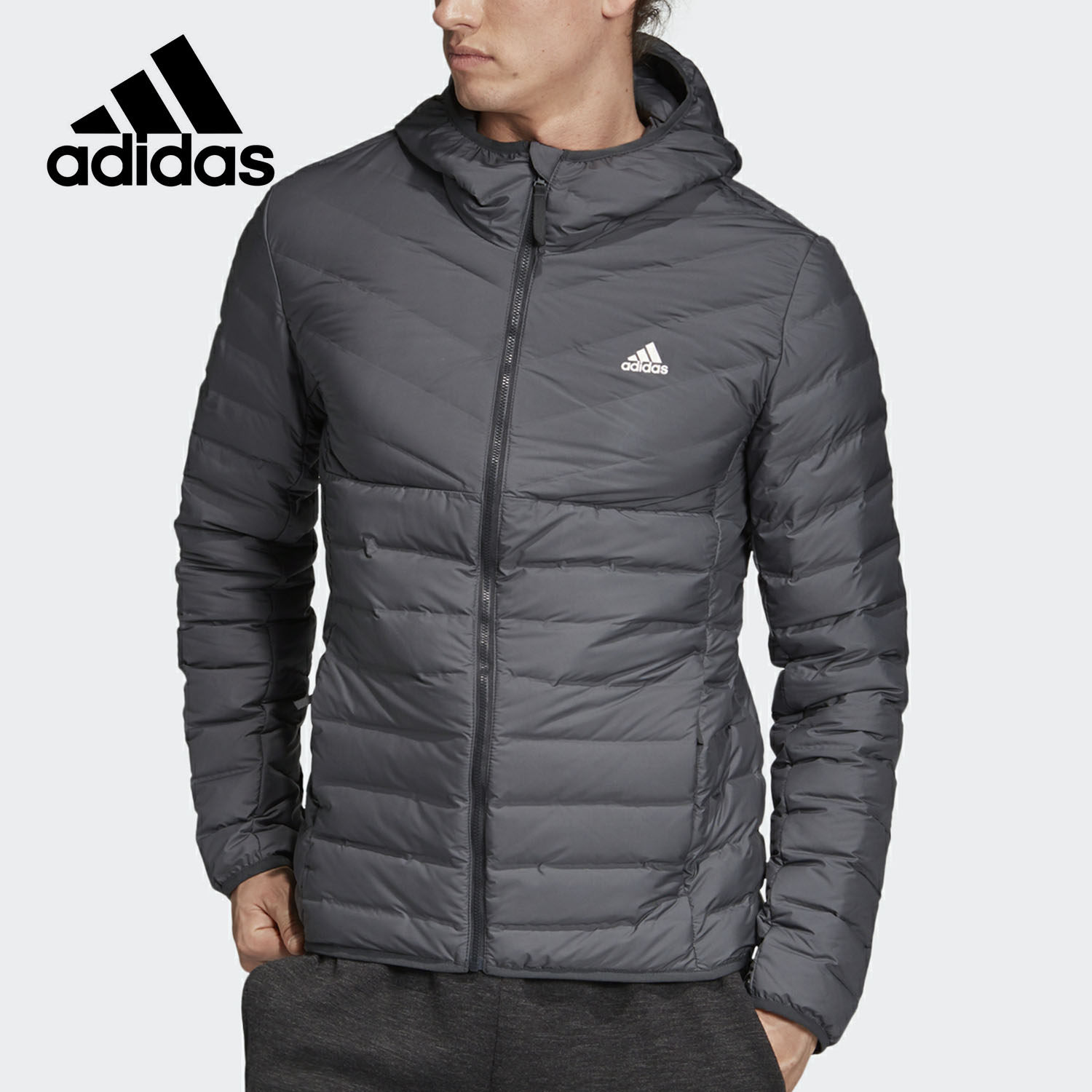 Adidas/阿迪达斯正品男子冬季短款保暖羽绒服 DZ1420 DZ1418