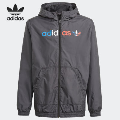 Adidas/阿迪达斯正品三叶草男女大童WINDBREAKER梭织茄克GN7478