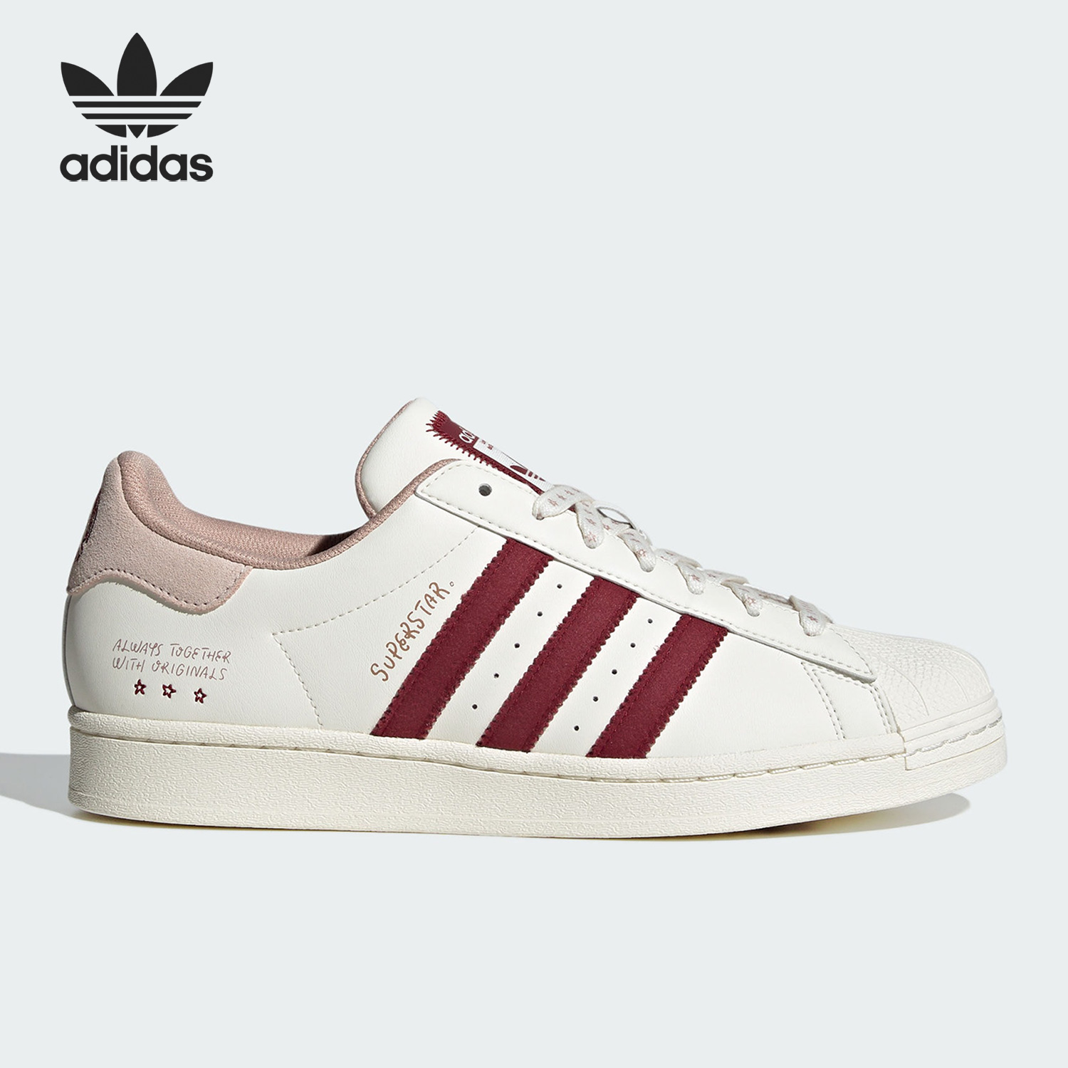 阿迪达斯三叶草男女同款运动板鞋