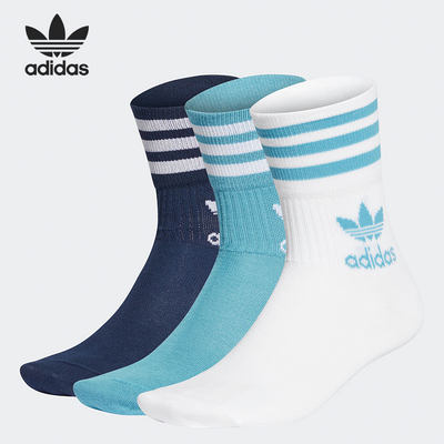 Adidas/阿迪达斯正品 新款男女中筒运动袜三双装 GD3577