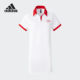 女士针织短袖 新款 POLO领连衣裙JD1155 阿迪达斯正品 Adidas