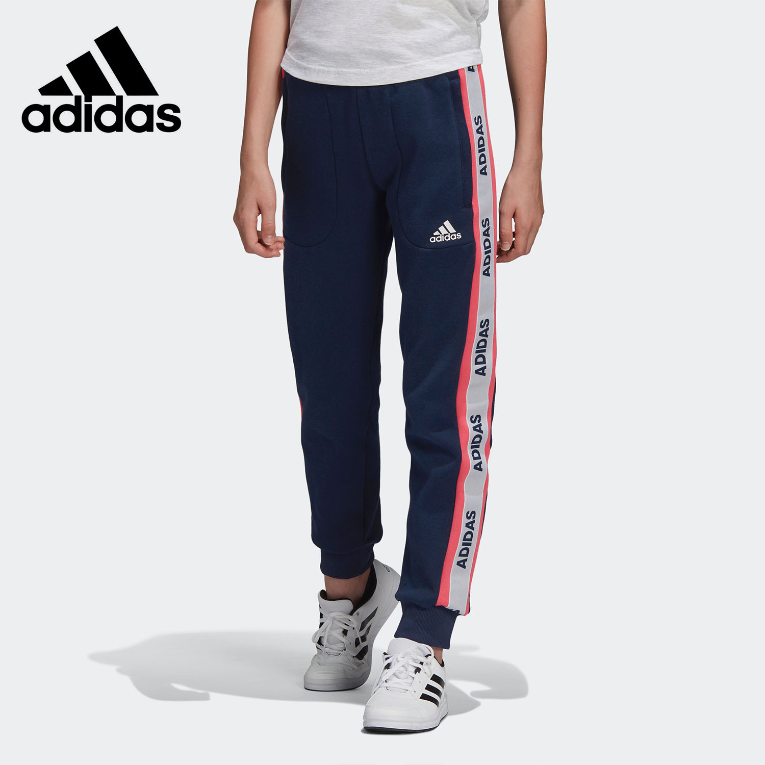 Adidas/阿迪达斯正品YG SPACER PANT大童训练针织运动长裤EI6533