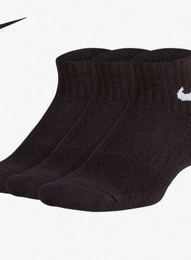 Nike/耐克正品 Y NK PERF CUSH QT 3P 男女儿童运动袜SX6844-010