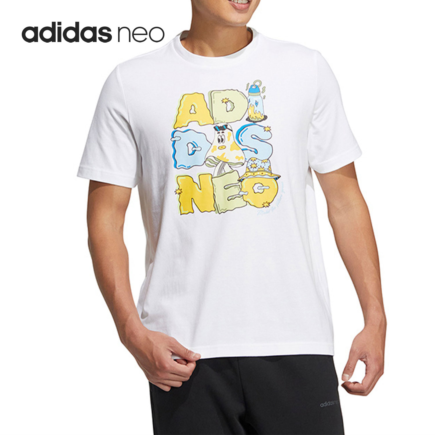 阿迪达斯正品男子运动短袖