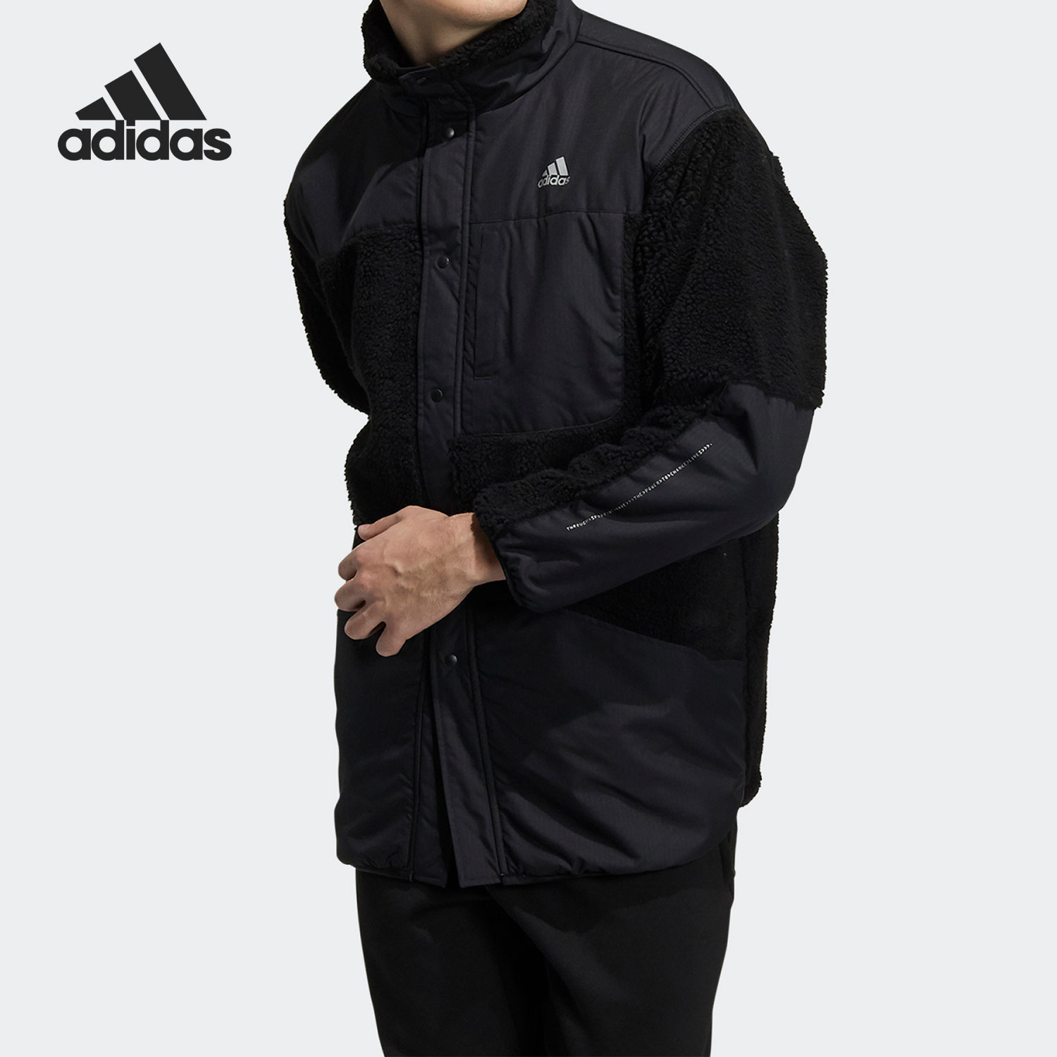 Adidas/阿迪达斯正品新款男子运动休闲立领保暖外套 H40911-封面