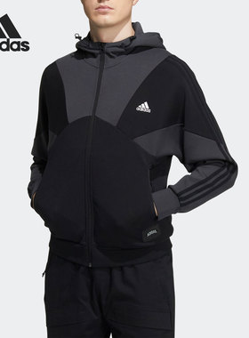 Adidas/阿迪达斯正品ST GFX KNJK男子时尚运动连帽夹克外套HE7469