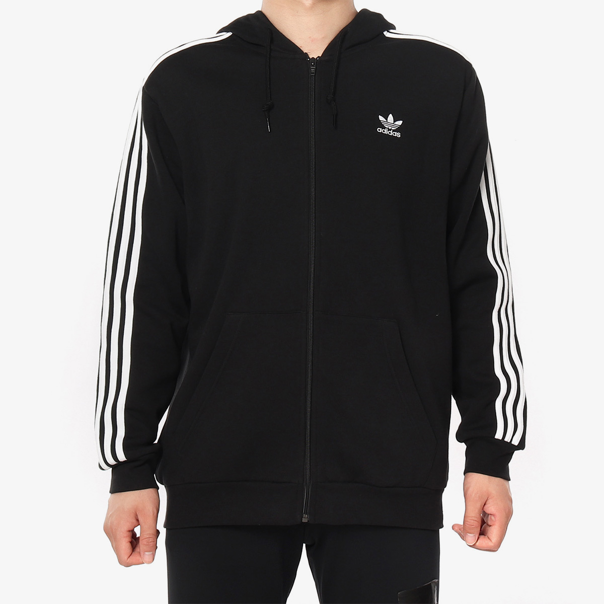 Adidas/阿迪达斯正品 3-STRIPES FZ 男子休闲针织外套夹克DV1551