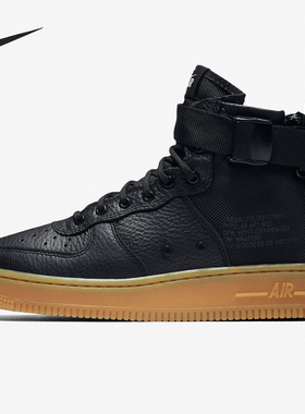 Nike/耐克正品 SF AF1 MID 女子GS大童高帮运动休闲鞋 AJ0424-001