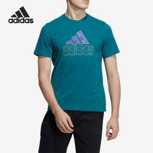 男子运动圆领透气短袖 26夏季 T恤HE9920 阿迪达斯正品 Adidas
