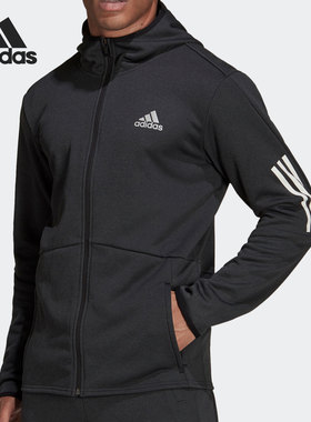 Adidas/阿迪达斯正品FZ HOOD M运动男子连帽健身夹克外套HC3060