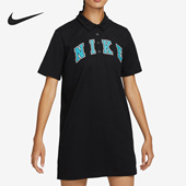 女子运动连衣裙FQ7010 26夏翻领印花短袖 010 耐克正品 Nike