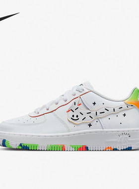 Nike/耐克正品Air Force 1空一号女子GS大童休闲板鞋 DV1366-111