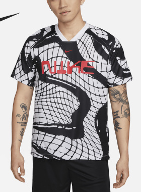 Nike/耐克正品RI-FIT男子V领透气足球运动T恤球衣FB6408-100