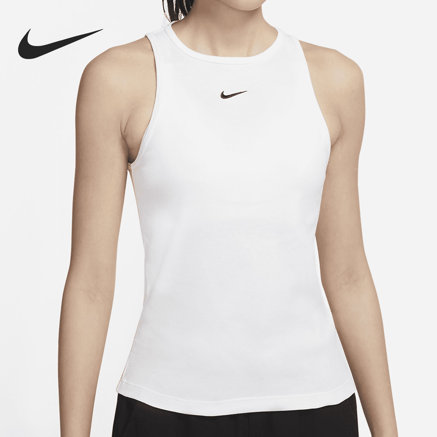 Nike/耐克正品夏季女子圆领透气无袖休闲运动T恤CZ9815-100