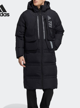 Adidas/阿迪达斯正品户外休闲男女时尚运动抗风保暖羽绒服 H13853