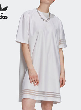 Adidas/阿迪达斯正品三叶草女子夏舒适时尚宽松短袖连衣裙 GN3248