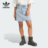 牛仔运动短裙IU2509 26夏三叶草女士联名款 Adidas 阿迪达斯正品