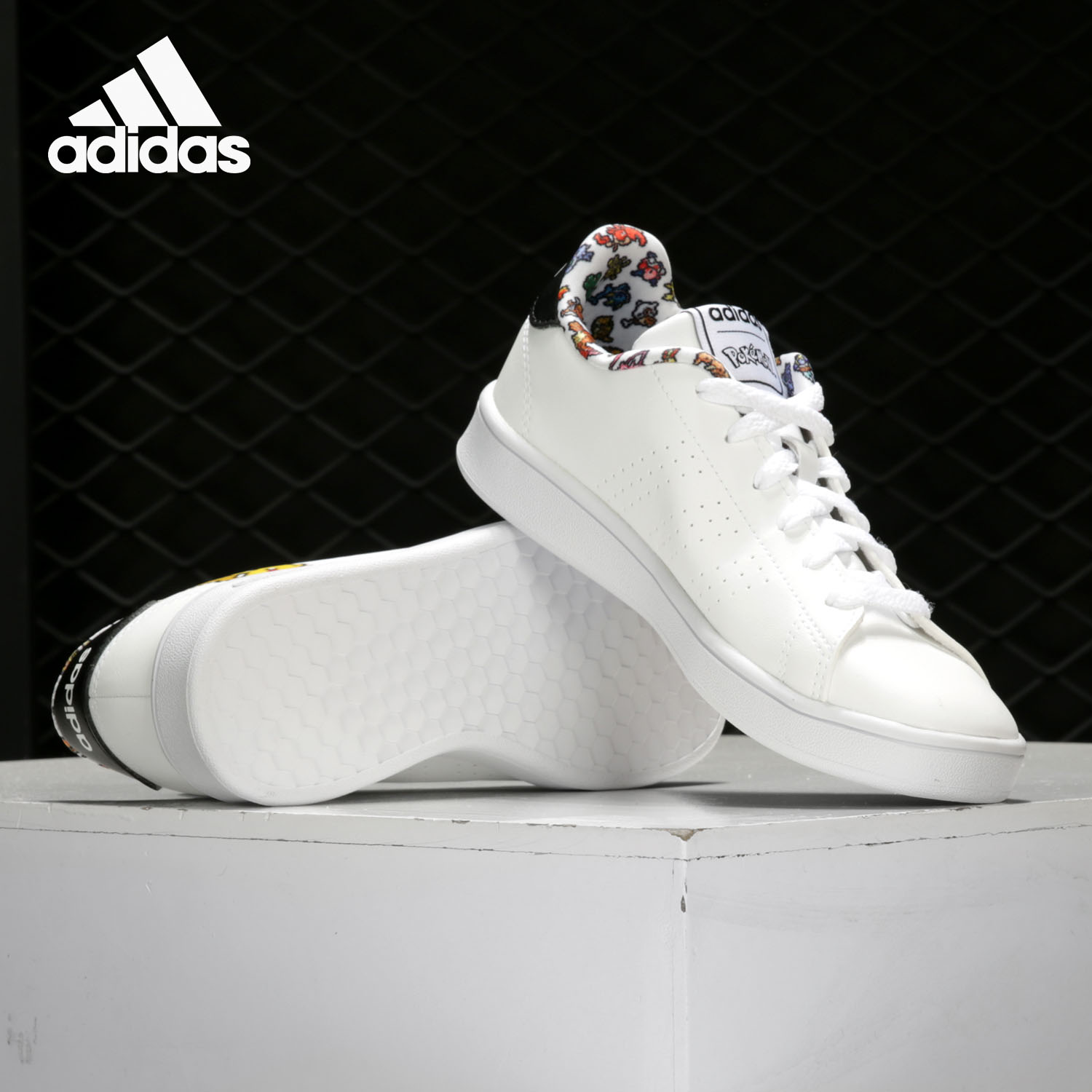 Adidas/阿迪达斯正品新款ADVANTAGE K 小童网球运动鞋EG1999