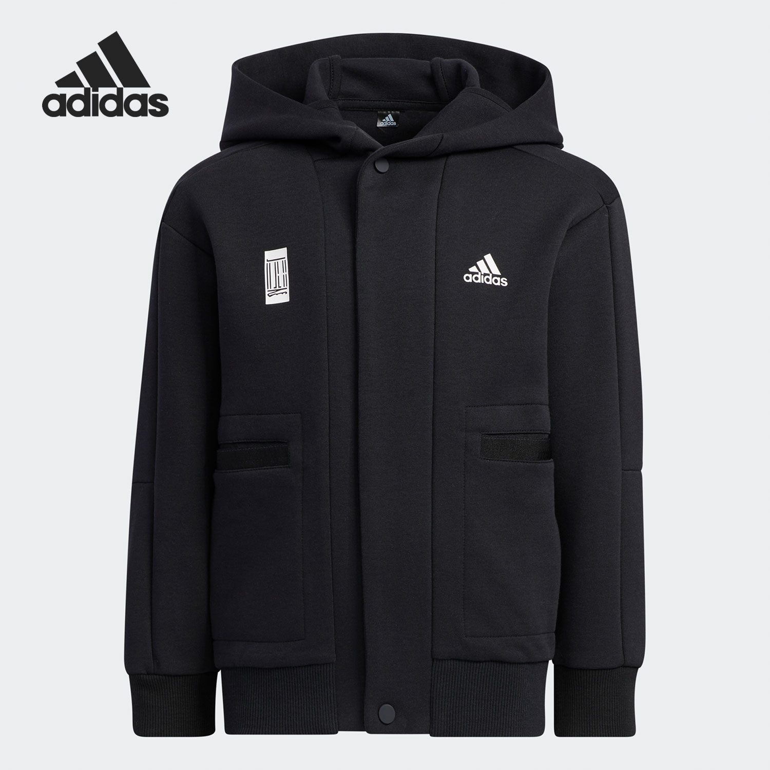 Adidas/阿迪达斯正品新款小童休闲运动连帽外套H40322