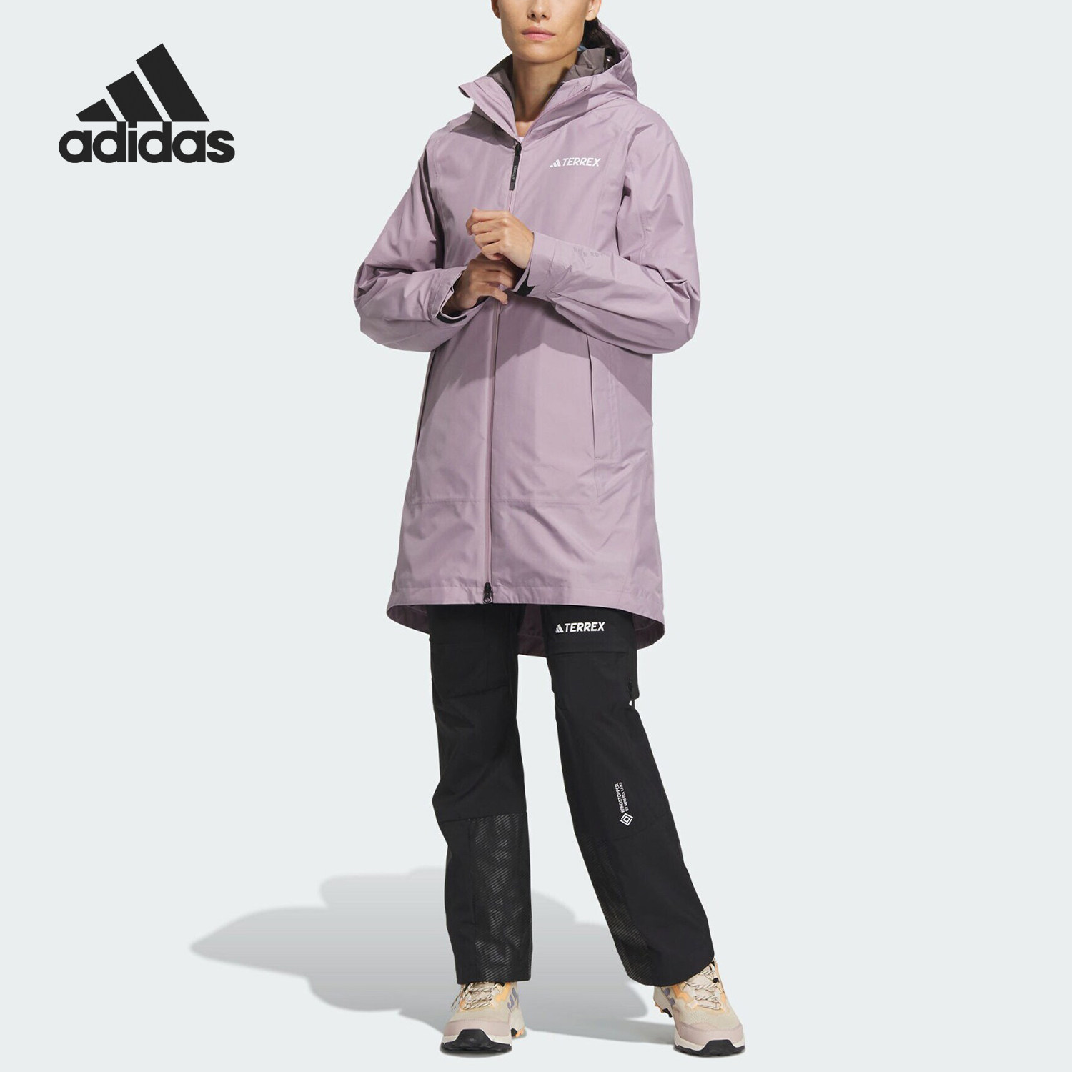 Adidas/阿迪达斯正品新款女士抗风防水三合一冲锋衣IP0728
