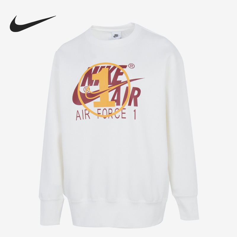 Nike/耐克正品冬季新款女子运动休闲印花透气圆领卫衣 FB7651-133