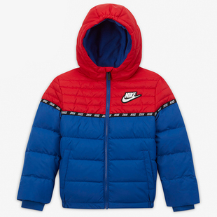 新品 冬季 幼童拼色舒适连帽外套羽绒服DB7003 耐克正品 Nike