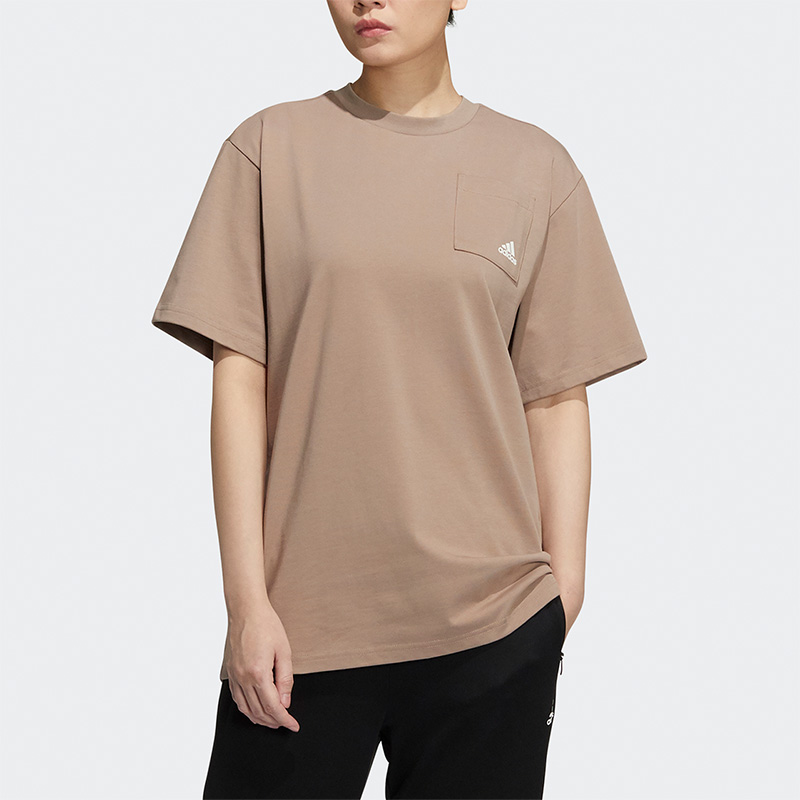 Adidas/阿迪达斯正品休闲女子运动圆领宽松透气短袖T恤上衣HC2433