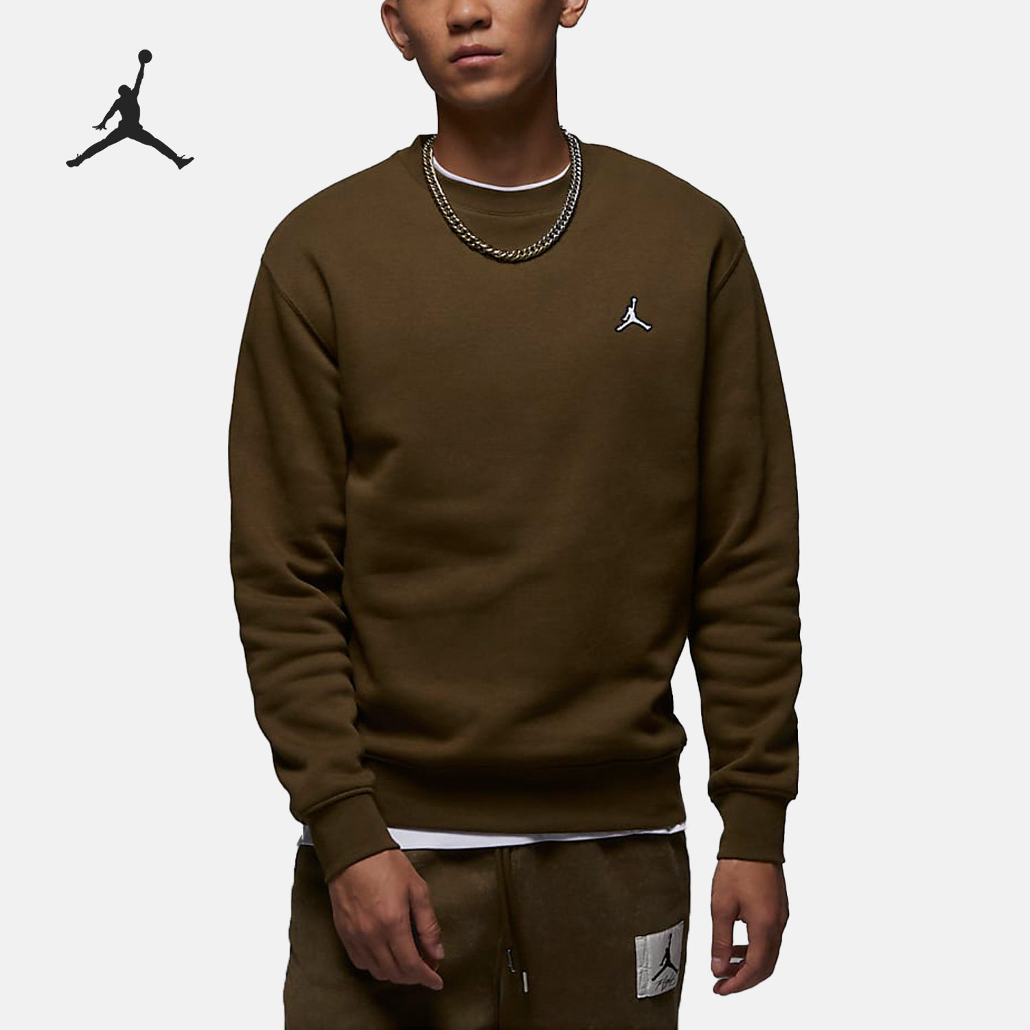 Nike/耐克正品新款Air Jordan男子运动加绒圆领卫衣FB7656-361