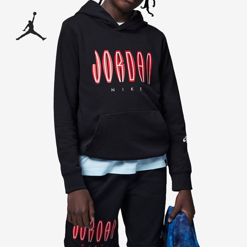 Nike/耐克正品Air Jordan大童款运动休闲舒适连帽卫衣 FB1644-010