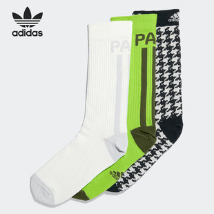 三叶草新款 男女提花运动袜三双装 阿迪达斯正品 Adidas HM2598