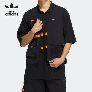 三叶草KT Adidas 夏季 风男子运动马甲HR6441 阿迪达斯正品 VEST工装