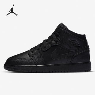 Nike/耐克正品Jordan 1 MID AJ1女子GS大童篮球鞋554725-091