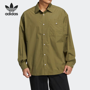 SHIRT Adidas 三叶草SPEED HU1232 阿迪达斯春季 LS男子衬衫