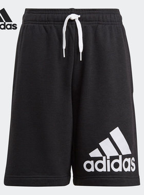 Adidas/阿迪达斯正品休闲儿童训练宽松男大童针织运动短裤 GN4018