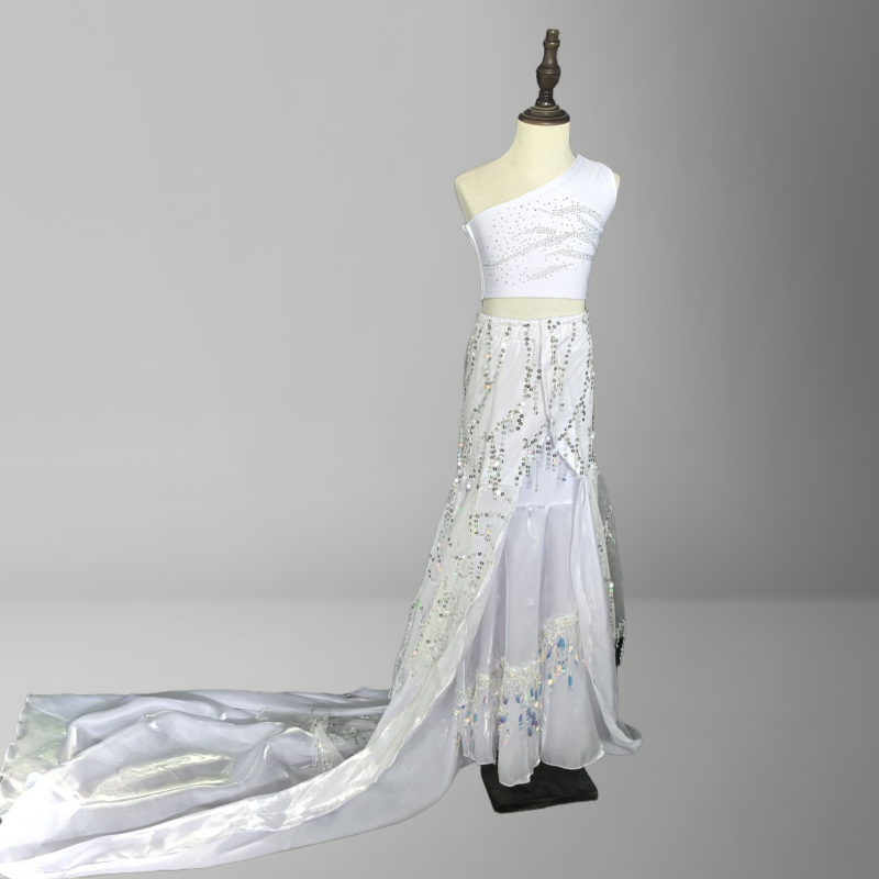 鳞灵傣族舞蹈演出服锦鲤鱼尾裙