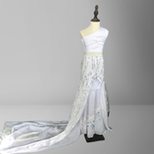 鳞灵傣族舞蹈演出服幻可拆卸亮片长拖尾锦鲤舞鱼尾裙表演出服定制