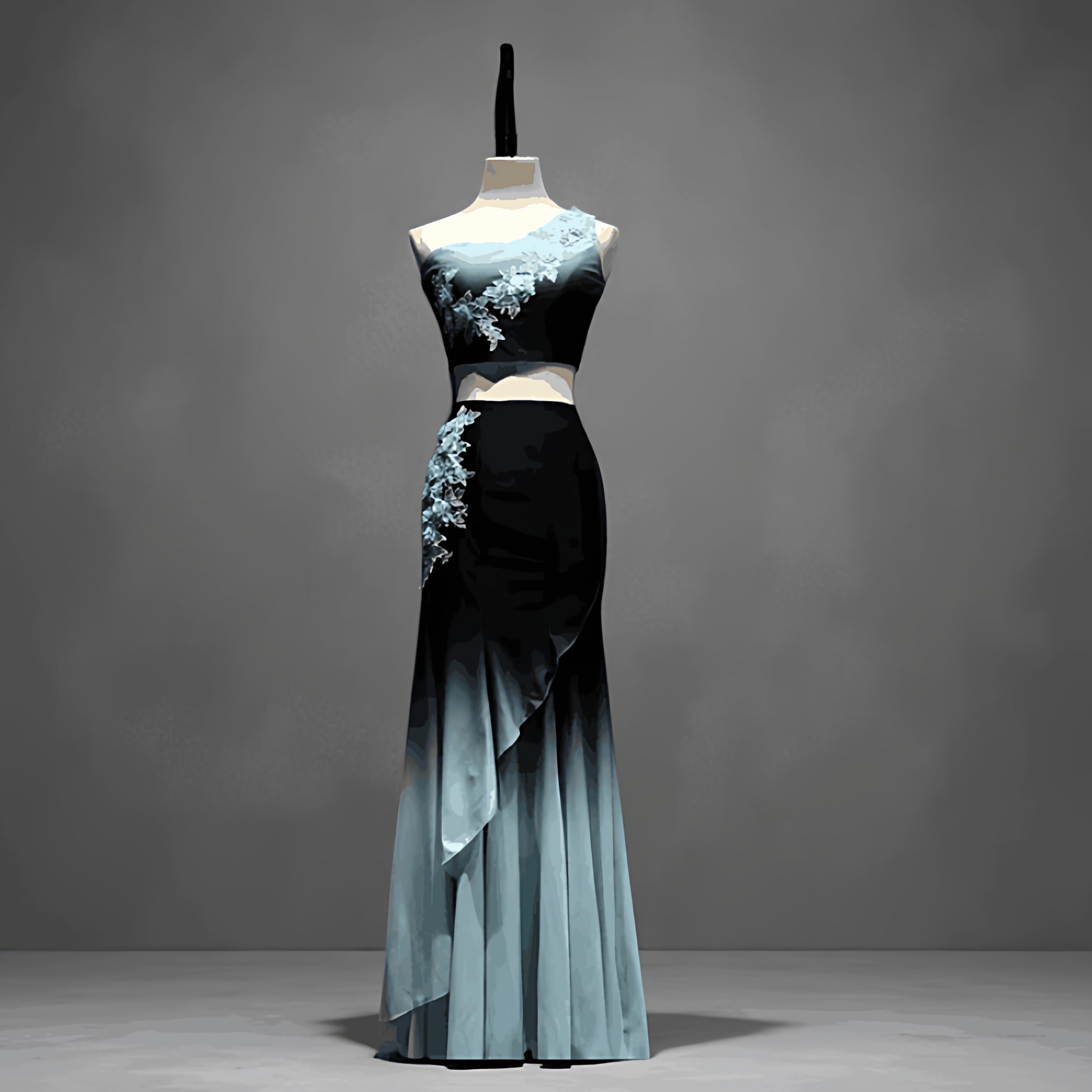 傣族舞蹈服装女渐变色包臀裙民族风艺考集训演出服定制层次感半裙