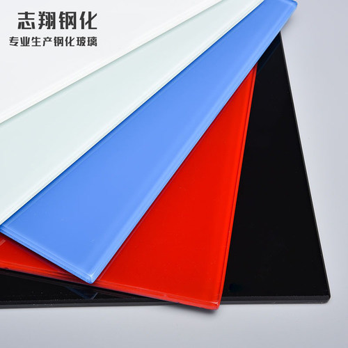 金明钢化玻璃板黑白烤漆花纹