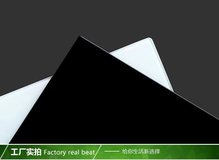 金明钢化玻璃板黑白烤漆花纹