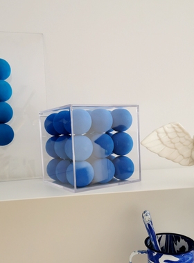 原创设计克莱因蓝魔方摆件