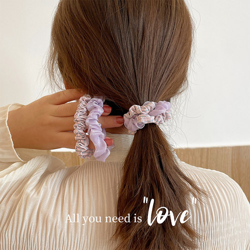 日系小清新布艺扎头百搭韩国发圈