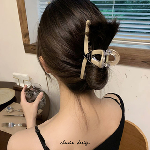 抓夹发夹女大号高级感网红轻奢发抓多发量盘发鲨鱼夹发卡头饰韩国