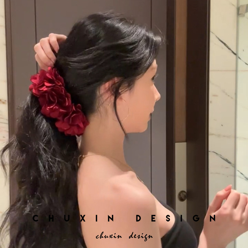 易梦玲同款香蕉夹竖夹2025新款后脑勺发夹马尾盘发束发发卡多发量