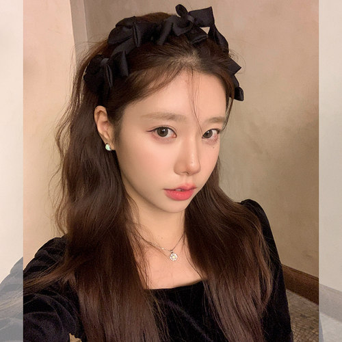 初心cx发箍蝴蝶结点缀不规则头箍