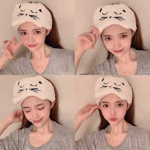 刺绣宽边洗脸少女面膜发箍魔术贴
