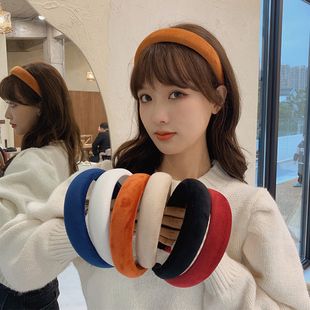 秋冬气质高级感海绵发箍女网红高颅顶百搭新款不勒头发卡头箍头饰