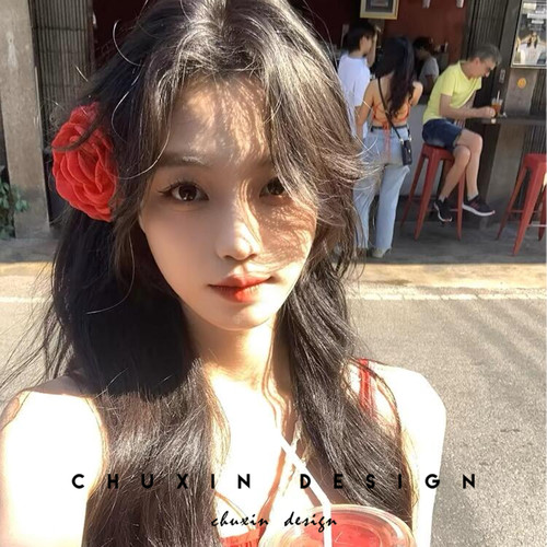 复古干花玫瑰抓夹女高级感法式气质网红后脑勺盘发鲨鱼夹发夹头饰